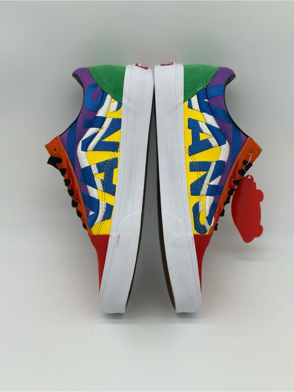 Vans Multi-Color Skate Sneakers — Red, Yellow, Blue, Green, Purple